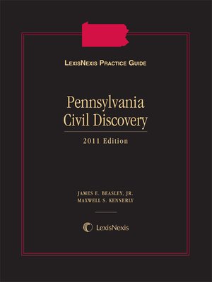 cover image of LexisNexis&reg; Practice Guide: Pennsylvania Civil Discovery